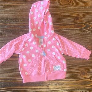 Carter's Pink and White Polka Dot Hoodie